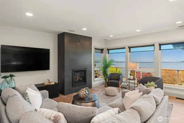 Great Room with Dramatic Fireplace