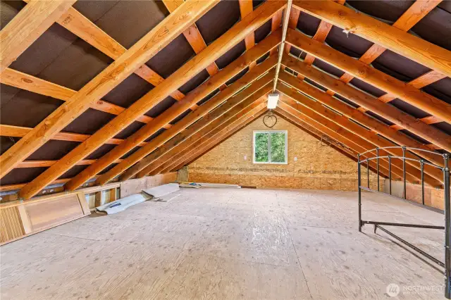 Attic storage over garage