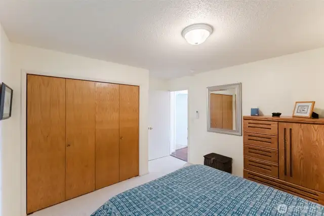 Lots of storage with a large closet