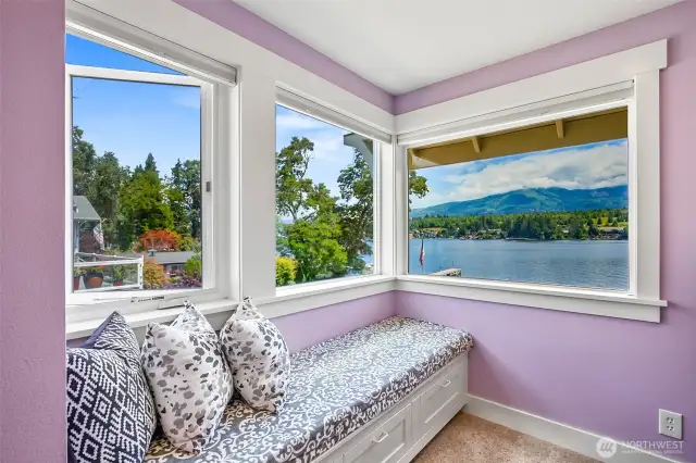 bedroom #3 window seat with views