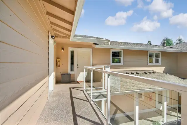 Side garage door close to your front door.