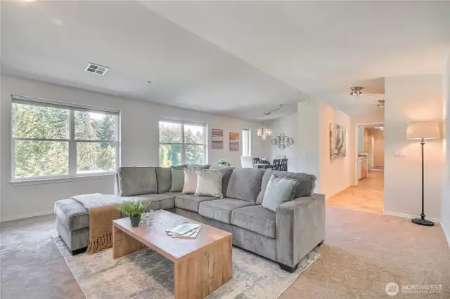 Entry leads to all areas of the home. Great flowing floor plan.