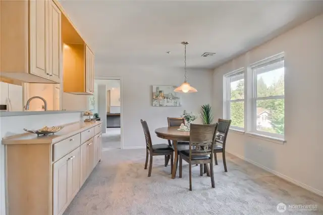 Custom built-ins give this condo amazing storage space for all your dishes and collectibles.