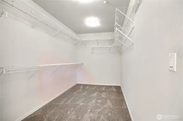 Primary oversized closet.