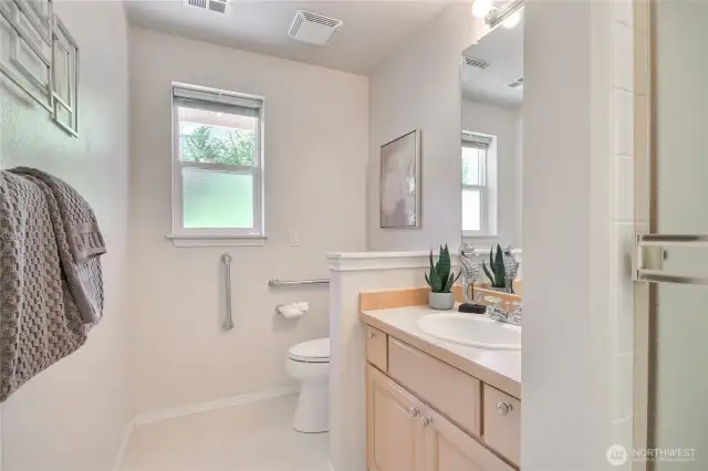 Spacious Hall bath.