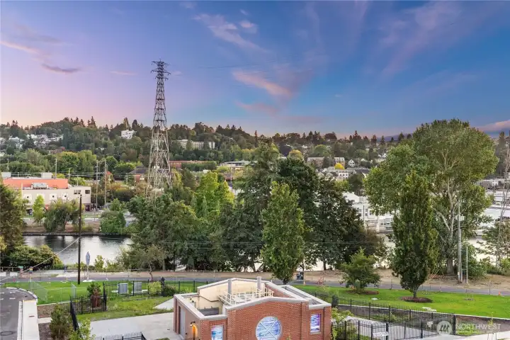Roof terrace overlooking Fremont Canal Park