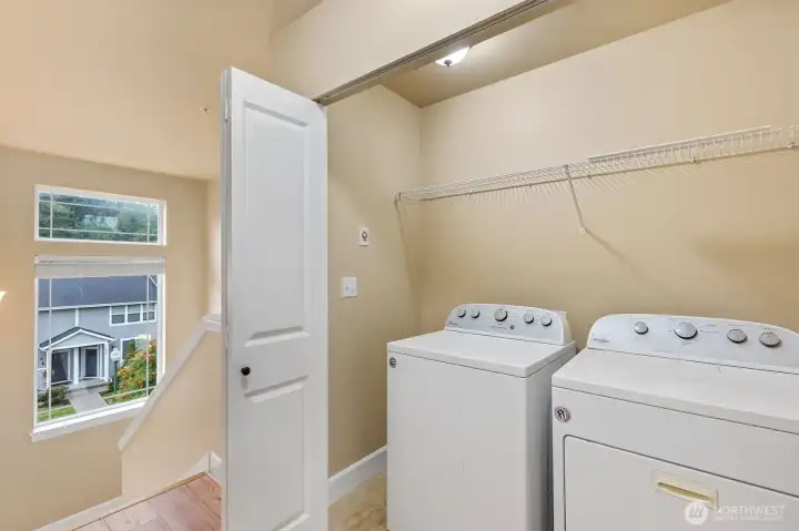 Upstairs laundry next to the bedrooms exactly where it should be located.