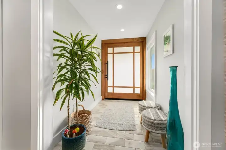 Pivot front door entry.