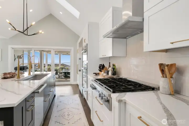 Ruvati Kitchen Workstation sink (55"x18") with all inserts & double Kohler faucet.