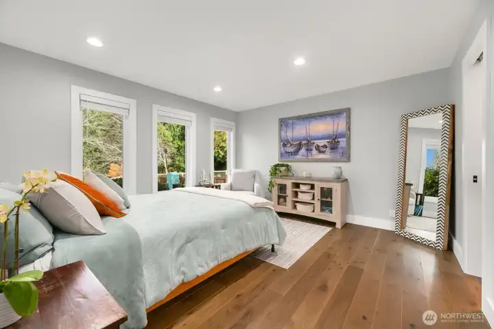 2nd primary suite on the main level with private 3/4 bathroom.