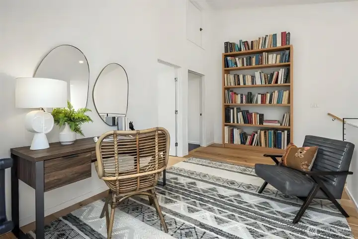 The versatile bonus space offers flexibility to accommodate various needs, whether it be a home office, family room, play area, or relaxation spot.