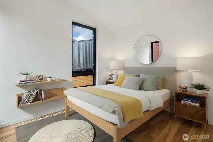 The third bedroom is bathed in natural light, creating a bright and welcoming space.