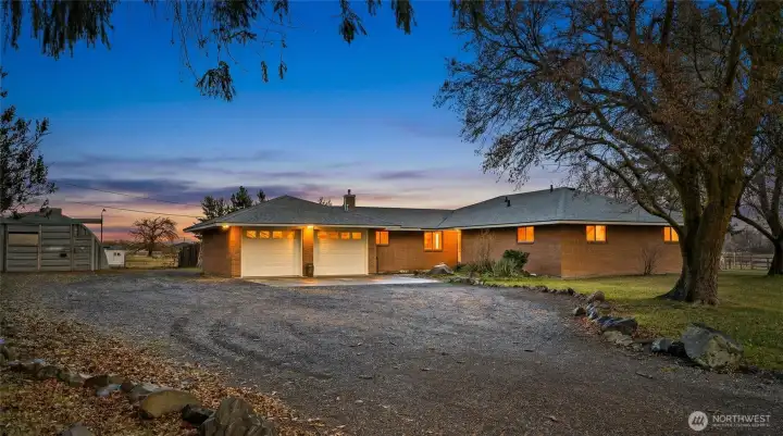 Front of Home with beautiful sunsets