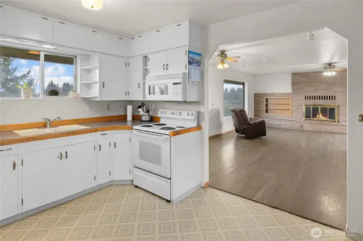 Kitchen and Living Room