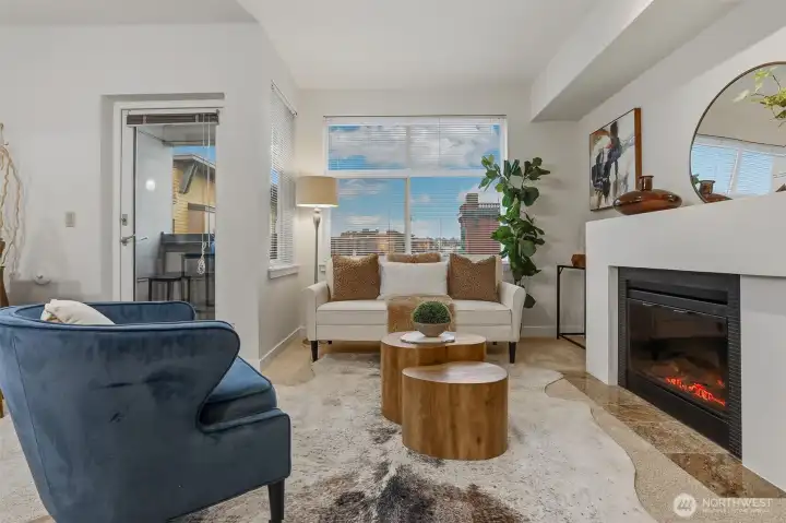 Desirable top floor makes this unit light and airy.