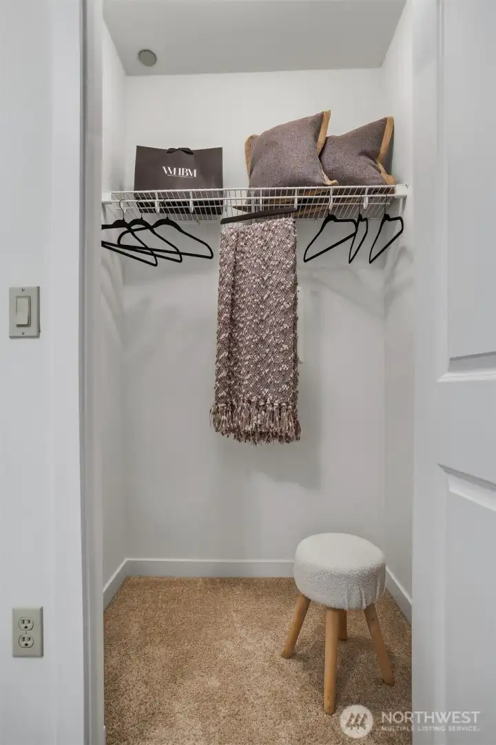 Large closet off bedroom.