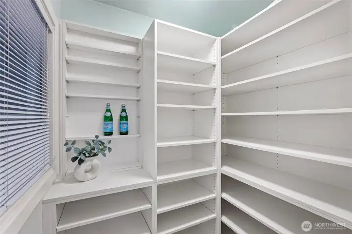 Pantry located just off of the kitchen.