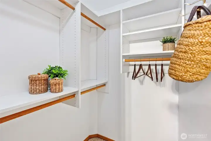 1 of 2 walk-in closets.