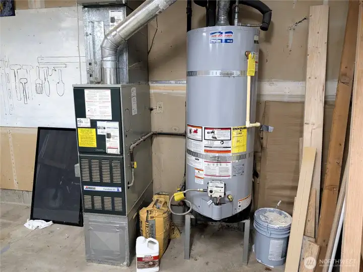 Gas Furnace & hot water tank. #11823 150th St Ct E, Puyallup, WA 98374