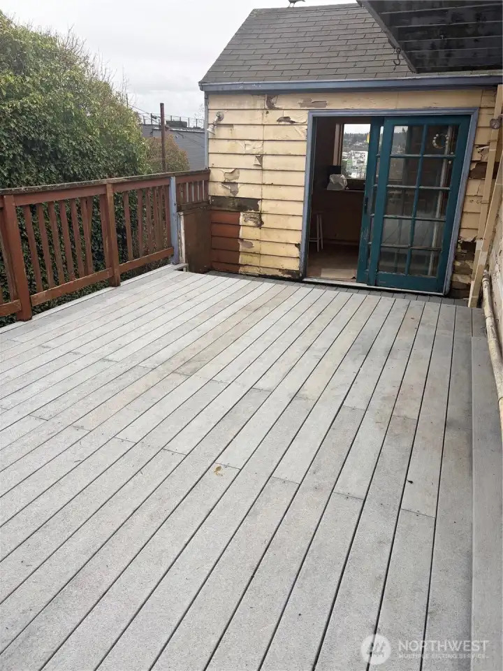 Trex deck off the kitchen.