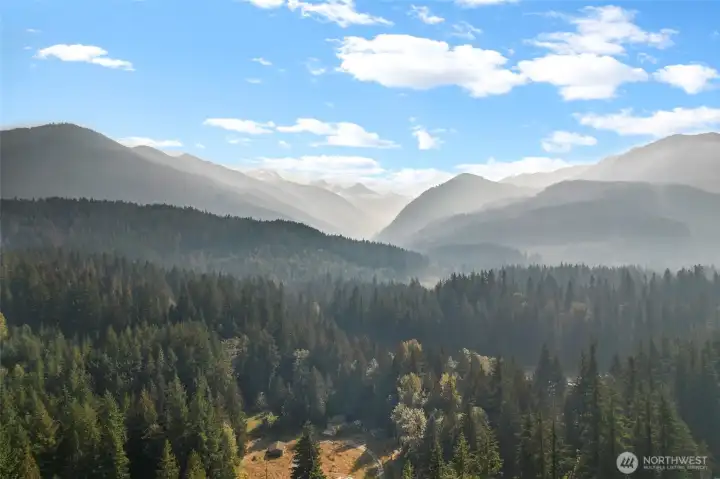 Scenic mountain and forest views surrounding the Snowline community.
