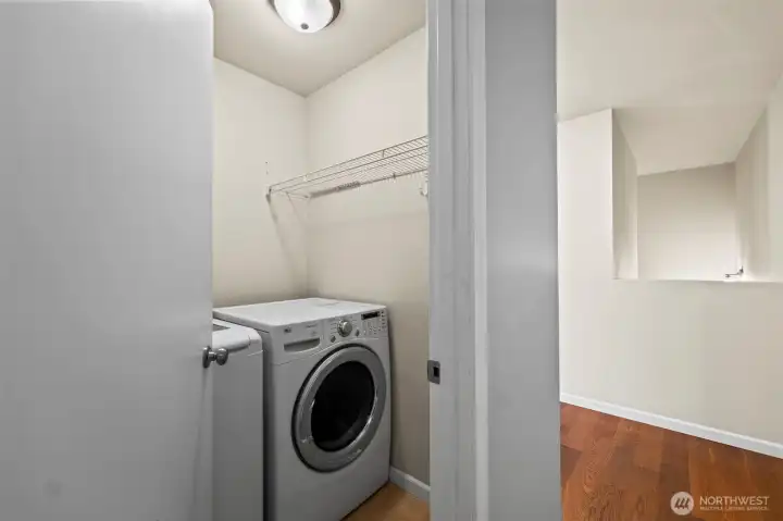 the upstairs laundry is conveniently located near the bedrooms