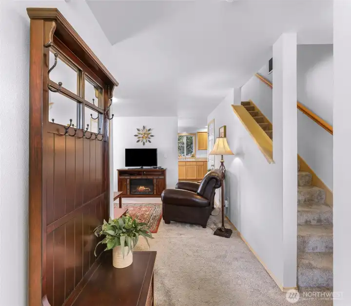 Inside the front door, the 4th Bedroom/Flex room is to your left