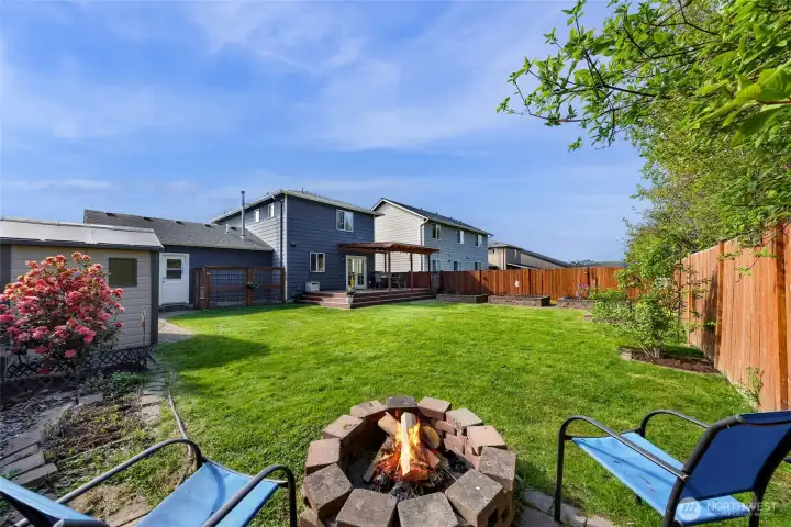 Roast some marshmallows over the fire pit