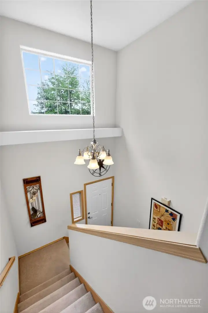 At the top of the stairs...