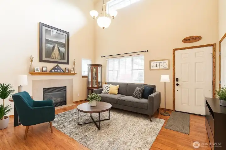 Virtually Staged Formal Living Room