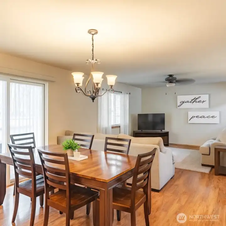 Dining area to living