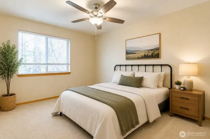 Virtually Staged 4th bedroom