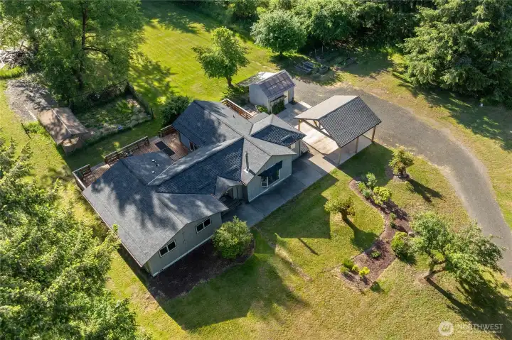 Aerial view of home
