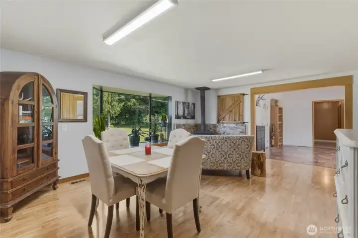 Dinning area and family room