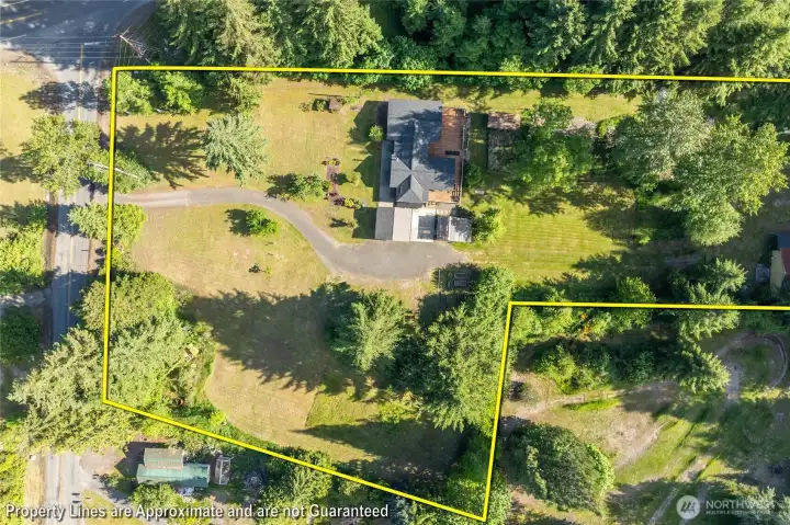 Aerial view of the property