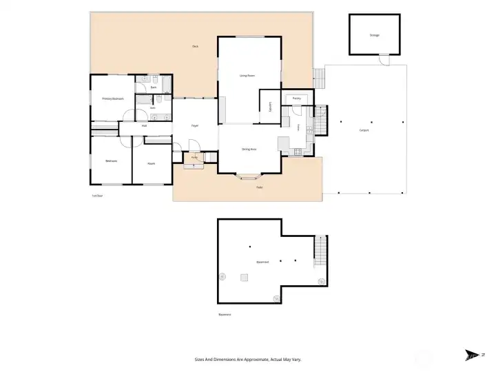 Floor plan with basement