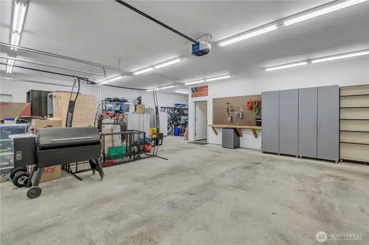 Detached 3 car garage with huge storage area!