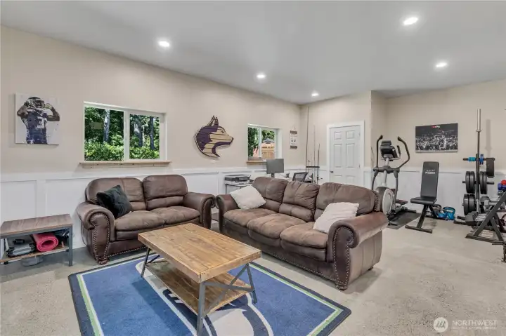 Finished space in detached garage