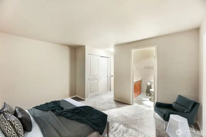 Primary bedroom virtually staged Primary bedroom virtually staged