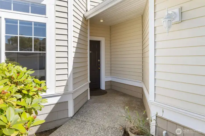 Front door covered entryway