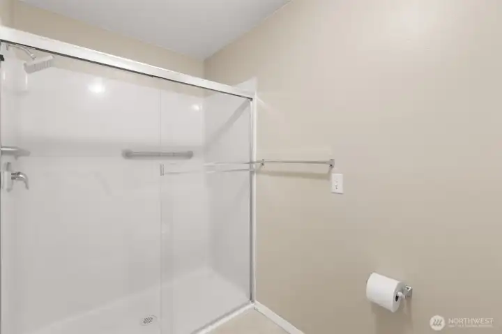 Primary .75 bath with easy walk-in-out shower
