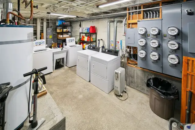 Utilities Room - A seismic retrofit, new plumbing and wiring, new electrical panels, gas heat, Thermopane windows, added insulation for efficiency, added soundproofing, and added plywood at shear walls for strength, and partially updated sewer system, the building was upgraded at every opportunity. Over the past 30 years, the owner has worked on every inch of the complex from the crawl space to the attic. The apartments are in impeccable condition and everything is well- maintained, beaming with pride of ownership.