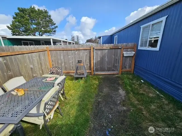 Outdoor dining area.