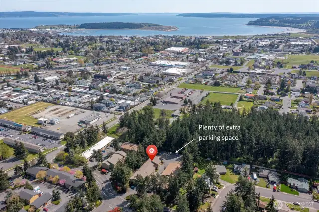 Unit includes an extra parking spot along with plenty of extra parking space for guests.