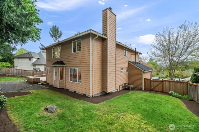 Lots of room in the backyard for gardening and playing