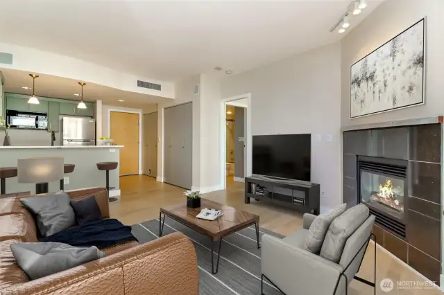 Living Room - Image is virtually staged.