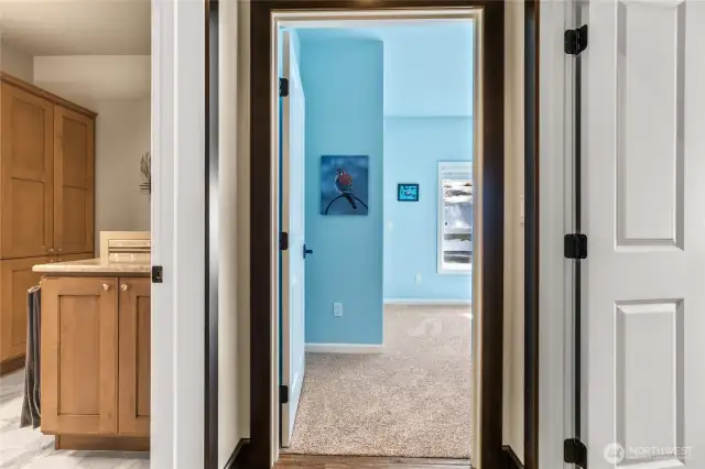 Bedroom off the kitchen