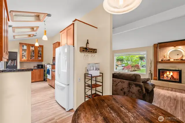 Dining room open to kitchen.