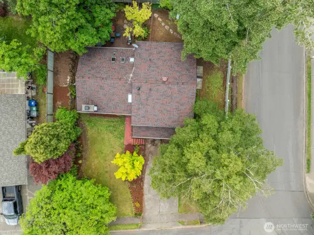 Aerial view of home.