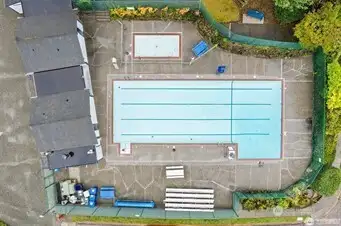 Aerial view of community pool.